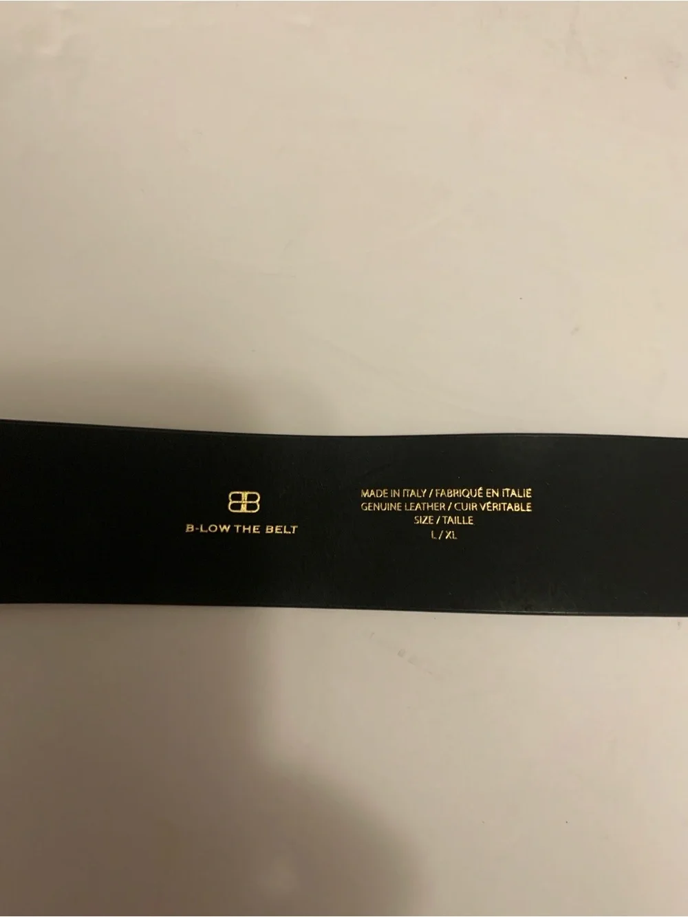 NWT B-Low The Belt Black Leather Chain-Accent Women's Belt L/XL